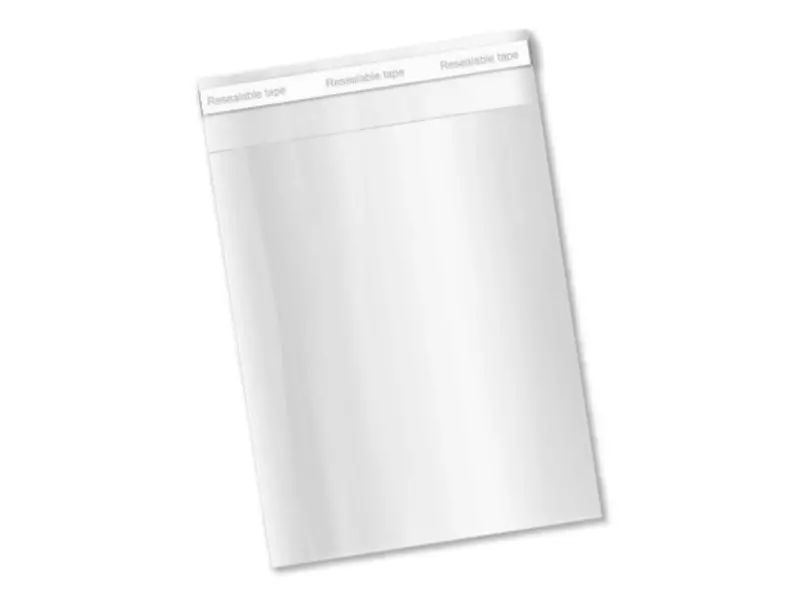 Tape-seal bag LDPE 225x305+40 mm 45 µm transparent