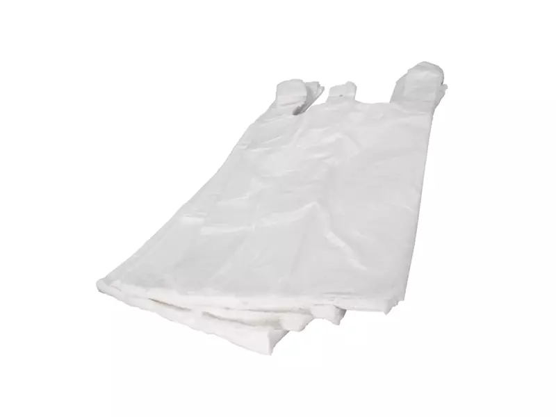 Hemddraagtas op blok wit HDPE T12 27x48 cm