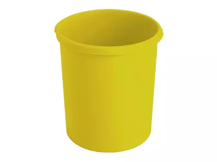 Corbeille à papier ronde en plastique jaune Ø375 x 410 mm 30 litres