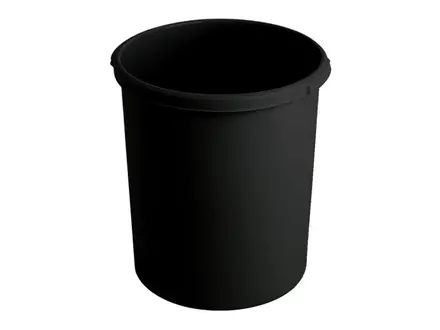 Round plastic paper bin Ø375x410 mm 30 liters black