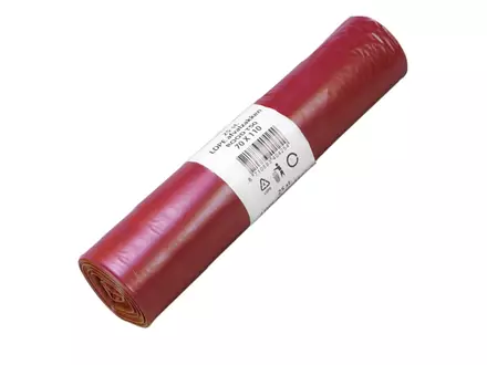 Sacs poubelle rouges en PEBD recyclé T50 70x110 cm