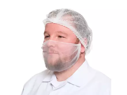 Masque à barbe jetable en nylon micro-maille extra fine blanche