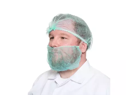 Masque à barbe jetable Hycare en polypropylène non tissé vert