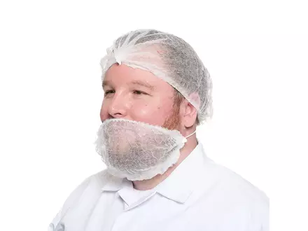 Masque à barbe jetable Hycare en polypropylène non tissé blanc
