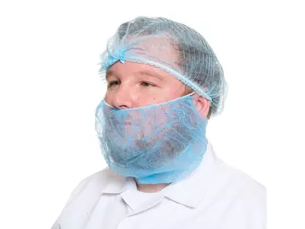 Masque jetable pour barbe avec 2 élastiques, en polypropylène non tissé