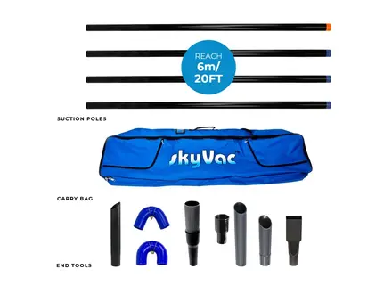 Kit d'aspiration externe SkyVac pour le nettoyage des gouttières