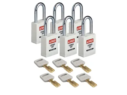 Brady 150292 SafeKey Nylon veiligheidssloten Danger Locked Out wit