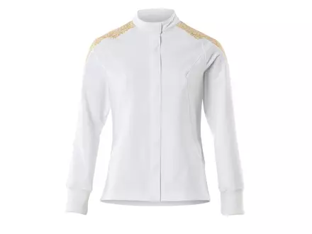 Veste de cuisine pour femme Mascot Food & Care 20064-511-0670, blanche/jaune curry, taille 2XL