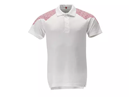 Mascot Food & Care 20083-933-06202 poloshirt wit/signaalrood maat 4XL