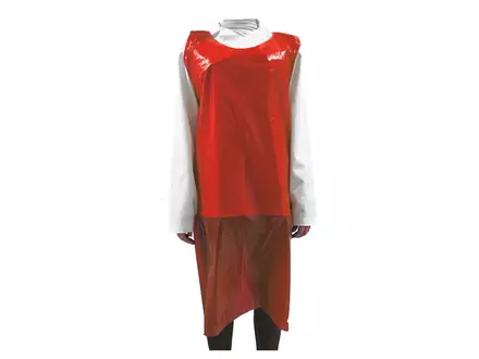 Hycare disposable apron 20 µm polyethylene 80x125 cm on roll red