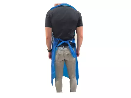 Hycare disposable schort 50 mu polyethyleen 80x125 cm op rol blauw