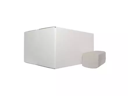 Essuie-tout Euro Products en papier plié en Z, 2 plis, recyclé, 22 x 22 x 5 cm, blanc