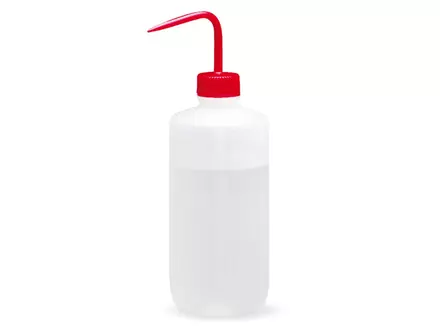 Flacon pulvérisateur transparent en PEBD avec tube plongeur coloré en PP, 500 ml, rouge