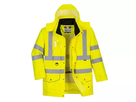 Parka Portwest S427 7 en 1 jaune fluo haute visibilité, taille XL