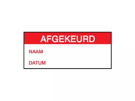 Brady writable label rejected 38x16 mm red/white