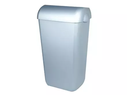 Poubelle ouverte en plastique PlastiQline PQA43M, 43 litres, aspect inox