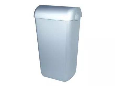 Poubelle ouverte en plastique PlastiQline PQA23M, 23 litres, aspect inox