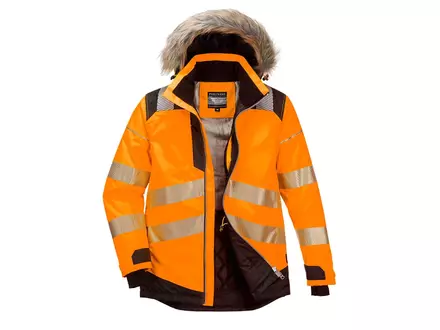 Parka haute visibilité Portwest PW369 noire/orange fluo taille M