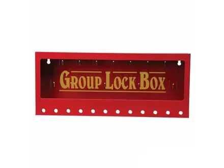 Brady 105715 lock box wall mount metal large red