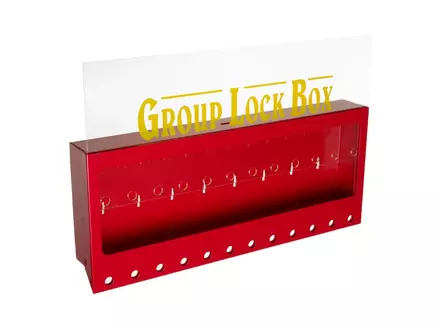 Coffre-fort mural Brady 105715 en métal rouge, grand format