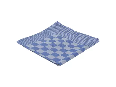 Torchon de luxe à carreaux bleus 65x65 cm