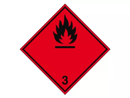 Pictogramme de transport Brady inflammable ADR 3 297 x 297 mm