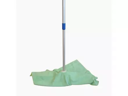 Microfiber mop with handle hole 50x70 cm green