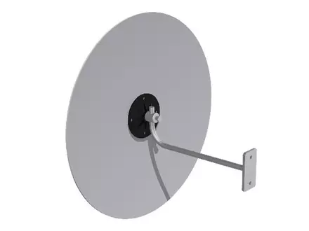 Industriespiegel RVS met RVS beugel Ø60 cm