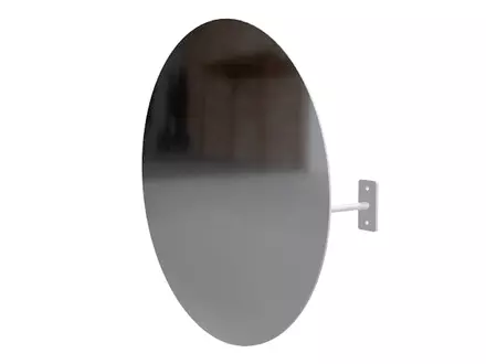 Miroir industriel en acier inoxydable avec support en acier inoxydable