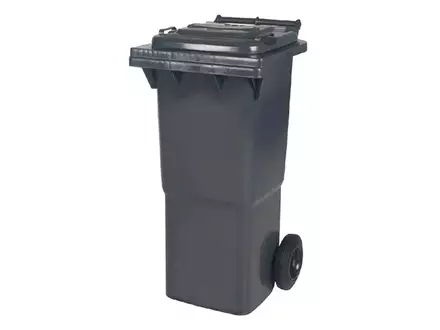 Afvalcontainer kunststof 2-wiel 60 liter donkergrijs