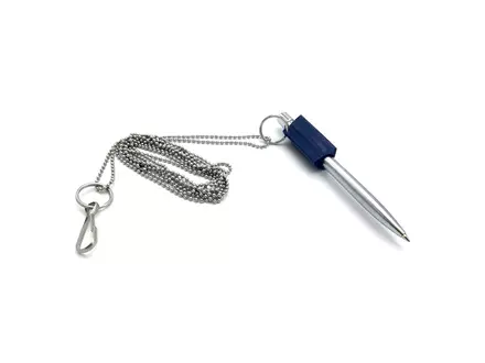 Detectamet veiligheidsketting 762 mm met sleutelhangerring en pen greep blauw