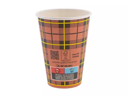 Cardboard coffee cups 5% coating Ø7.03x9.2 cm 180 ml Scotty Red