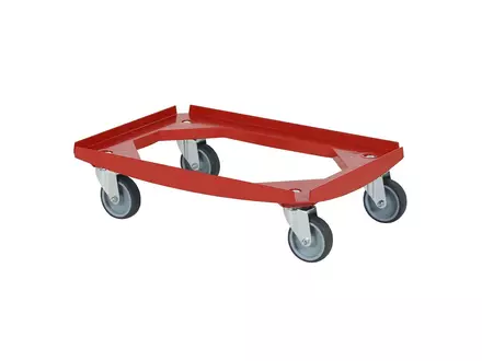 Plastic base 615x415x167 mm red