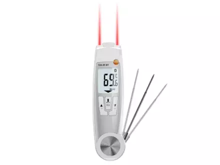 thermomètre alimentaire infrarouge et sonde testo 104-IR-BT