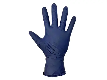 Handschoen nitril ongepoederd detecteerbaar blauw