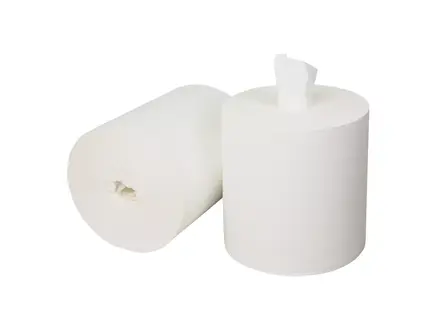Poetsrol midi cellulose kokerloos 1-lgs 270 m wit