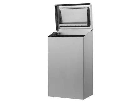 Afvalbak RVS met push klep 50 liter