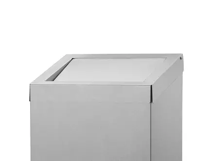 Afvalbak RVS met push klep 50 liter