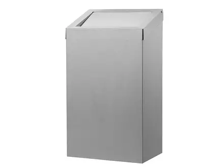 Poubelle en acier inoxydable avec couvercle à pression, 50 litres
