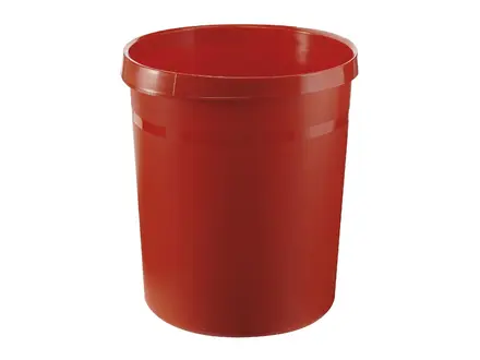 Round plastic waste bin Ø312x350 mm 18 l red