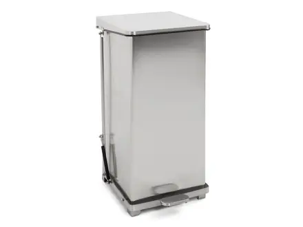 Industrial stainless steel pedal bin 90 liters