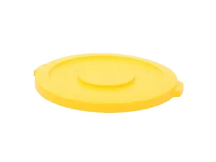 Couvercle en PE jaune pour bidon rond Brute 121,1 l