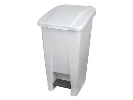Kunststof pedaalemmer 60 liter wit