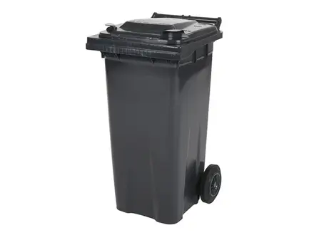 Kunststof afvalcontainer 120 liter met twee wielen