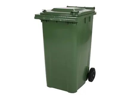 Plastic waste container 240 liters with two wheels