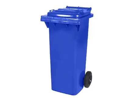 Plastic waste container 80 liters with two wheels