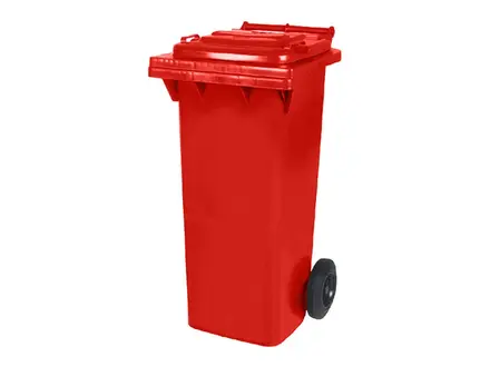 Plastic waste container 80 liters with two wheels