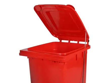 Stainless steel foot-operated for 2-wheel 240-liter waste containers