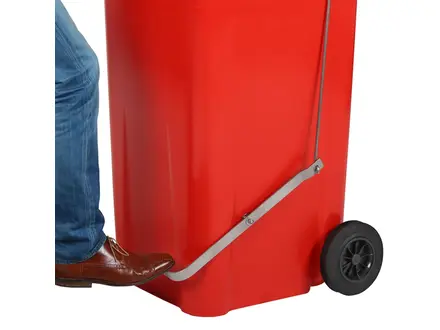 Voetbediening RVS voor 2-wiel 240 liter vuilcontainers
