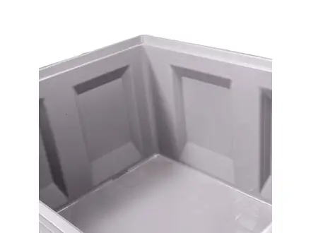 Caisse-palette 4 roues 1200 x 1000 x 915 mm 670 l grise